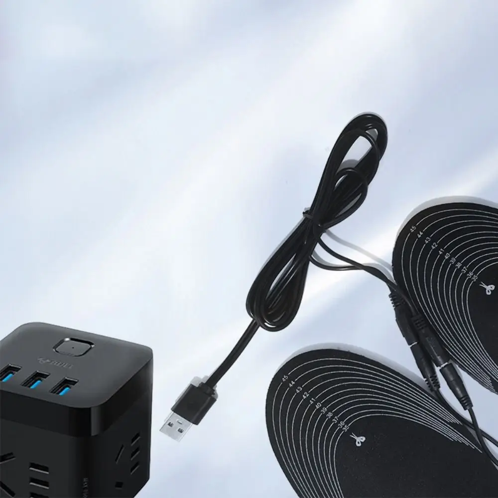 

Режущие стельки для обуви с USB-подогревом, быстрый нагрев, 3-ступенчатая управляемость, теплые термостельки, моющиеся нескользящие электрические грелки для ног