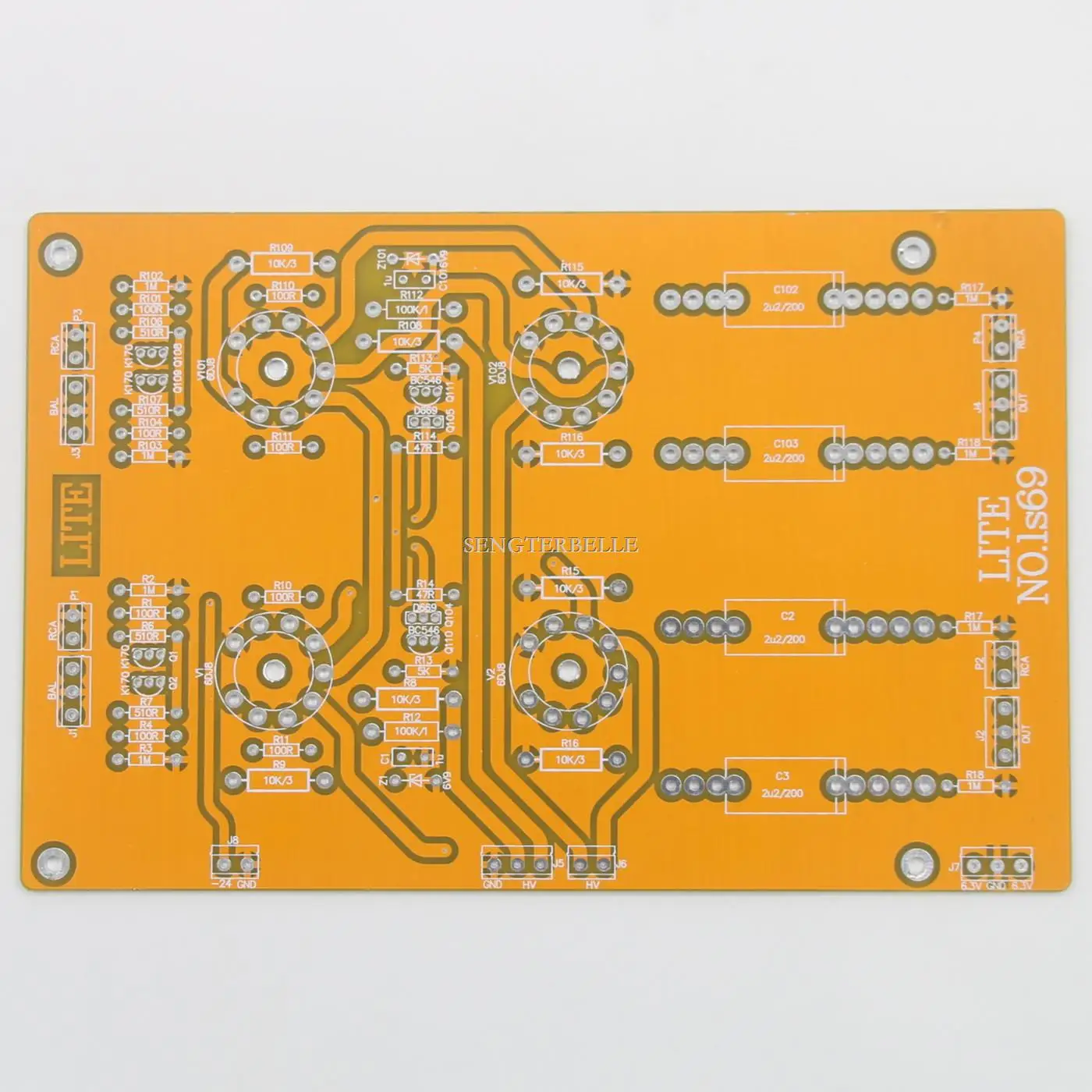 HiFi LS69 Full Balance 6DJ8  /6922 Tube Preamplifier Board PCB XLR Balanced Preamp Board