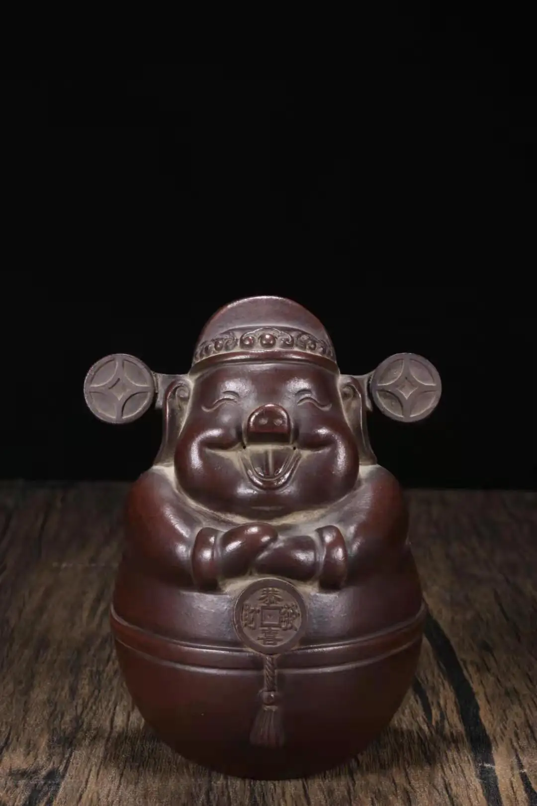 

Zisha leading the God of Wealth,#02, Free shipping