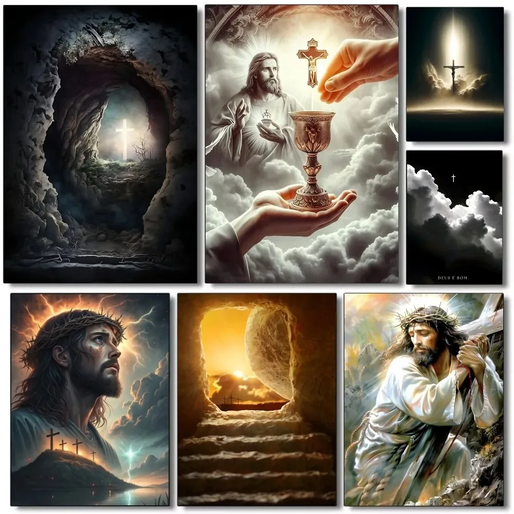 

Картина маслом по номерам, комплект P Son Of God, Иисус, крест Святой свет, картины по номерам, домашний декор, праздничные подарки, подарки на день рождения