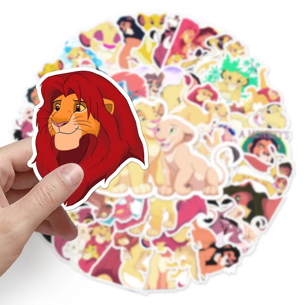 10/30/50pcs Disney The Lion King Simba Stickers Classic Anime Cartoon decalcomanie telefono cancelleria bagagli Graffiti Sticker giocattolo per bambini