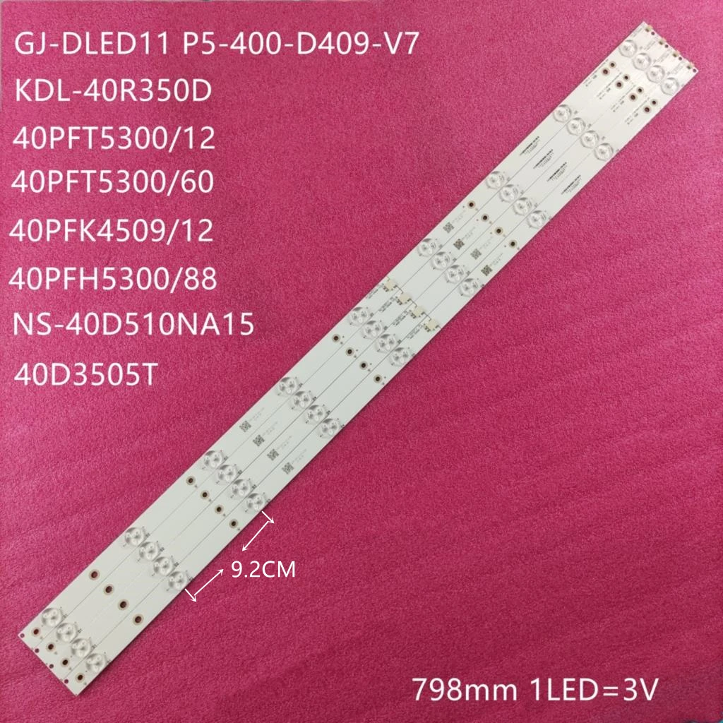 LED Strips For GJ-DLEDII P5-400-D409-V4 GJ-2K15-D2P5-395-D409-V0 LB40013 V0_04 Sony KDL-40R350B KDL-40R350D KDL-40R380B 40R380D