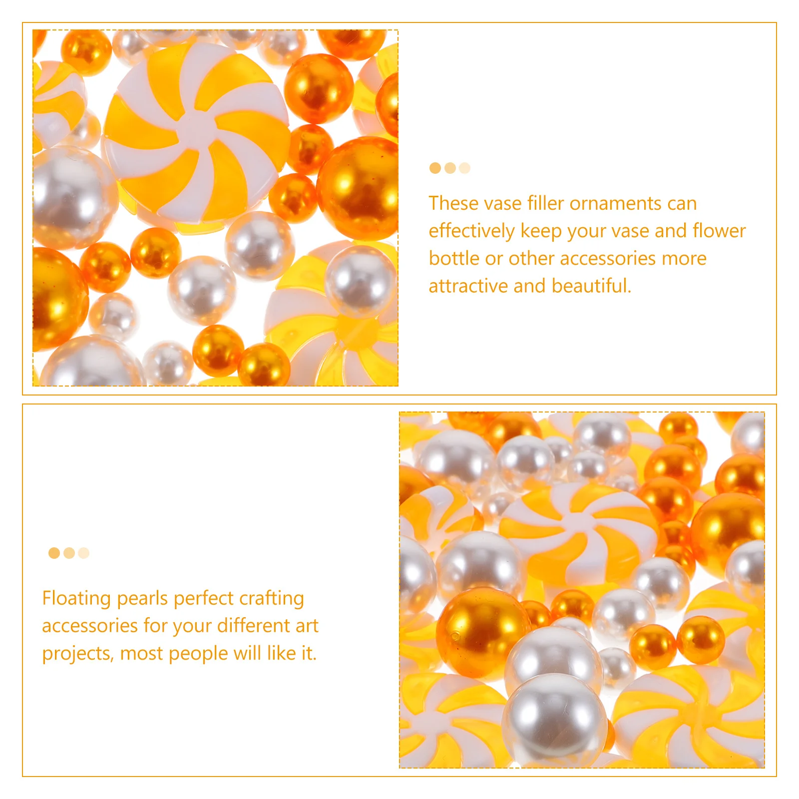 

1Set Christmas Floating Vase Filler Acrylic Beads Candy Charms Decorative Vase Fillers for Xmas Party Decoration