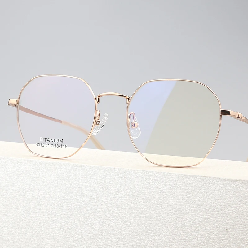 

Business Women Men Titanium Eyeglasses Frame Ultralight Polygon Eyewear Optical Prescription Myopia Glasses Frames