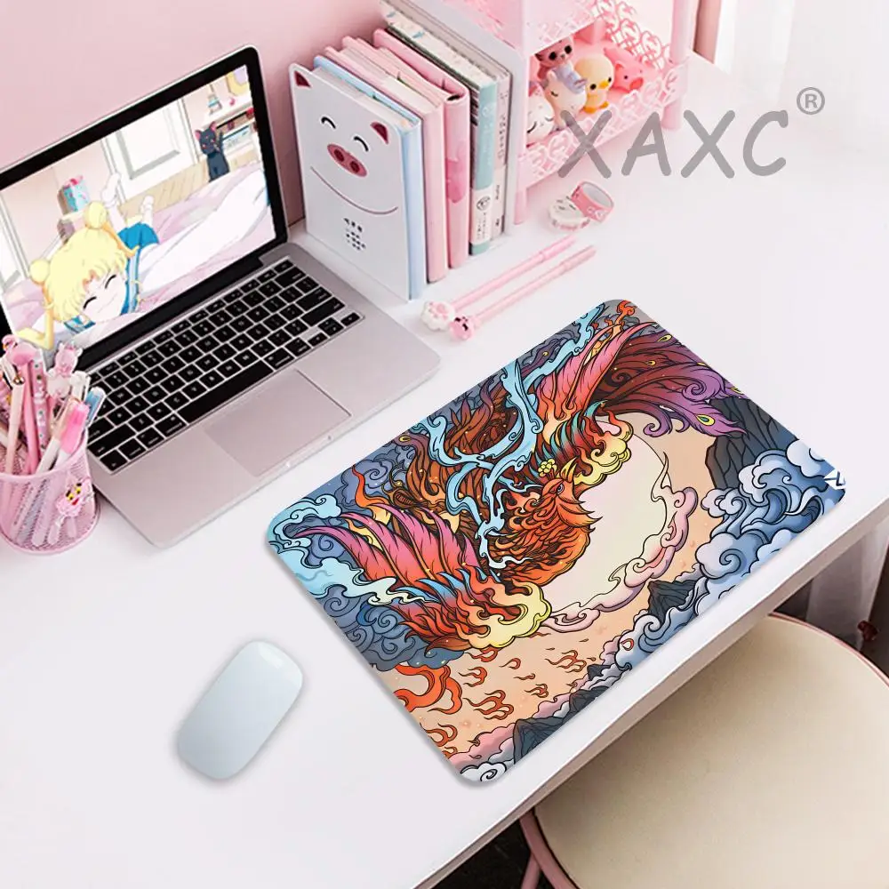 

HYBXAXC Chinese Phoenix Style Large Gaming Mouse Pad Non-slip Rubber Desk Mat for PC Laptop Office