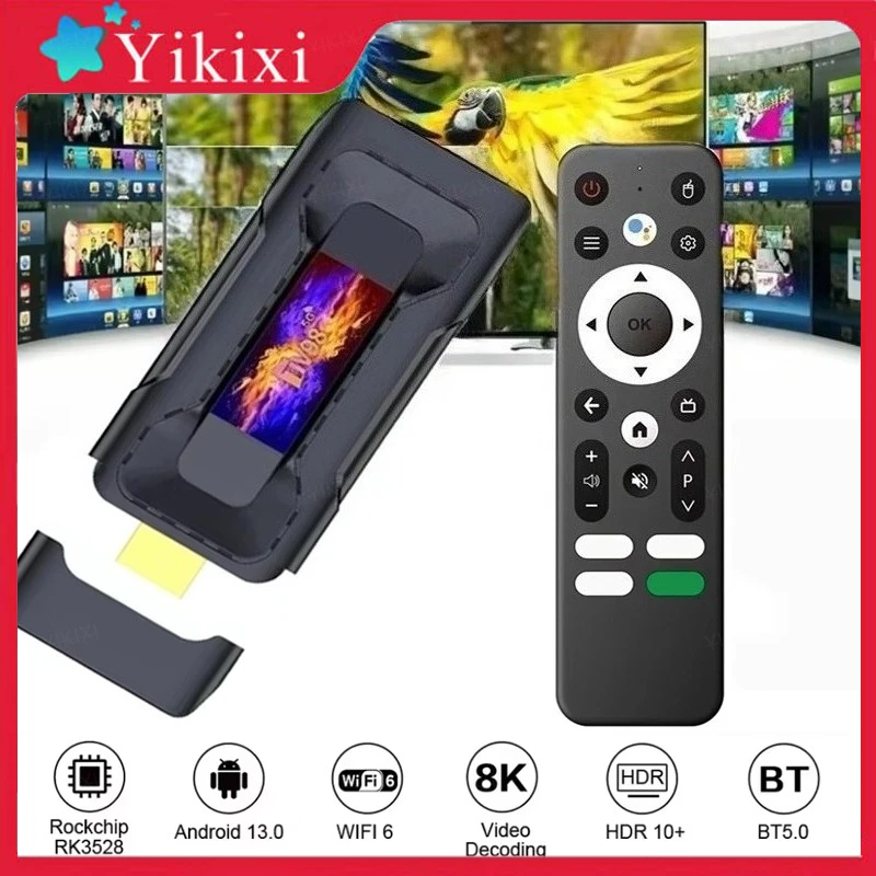 TV98 RK3528 TV Stick Android 13.0 Fire Stick Ultra HD 8K TF Card USB 3.0 2GB 16GB 2.4G&5G Wifi Voice Remote Network Media Player #1
