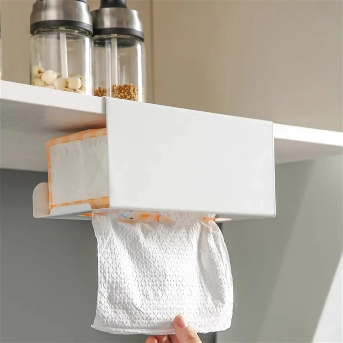 2026 New Space Saving Kitchen Tissue Holder Hanging Storage Ra No Drilling Required Ential Tool for Kitchen Cabinet Door A