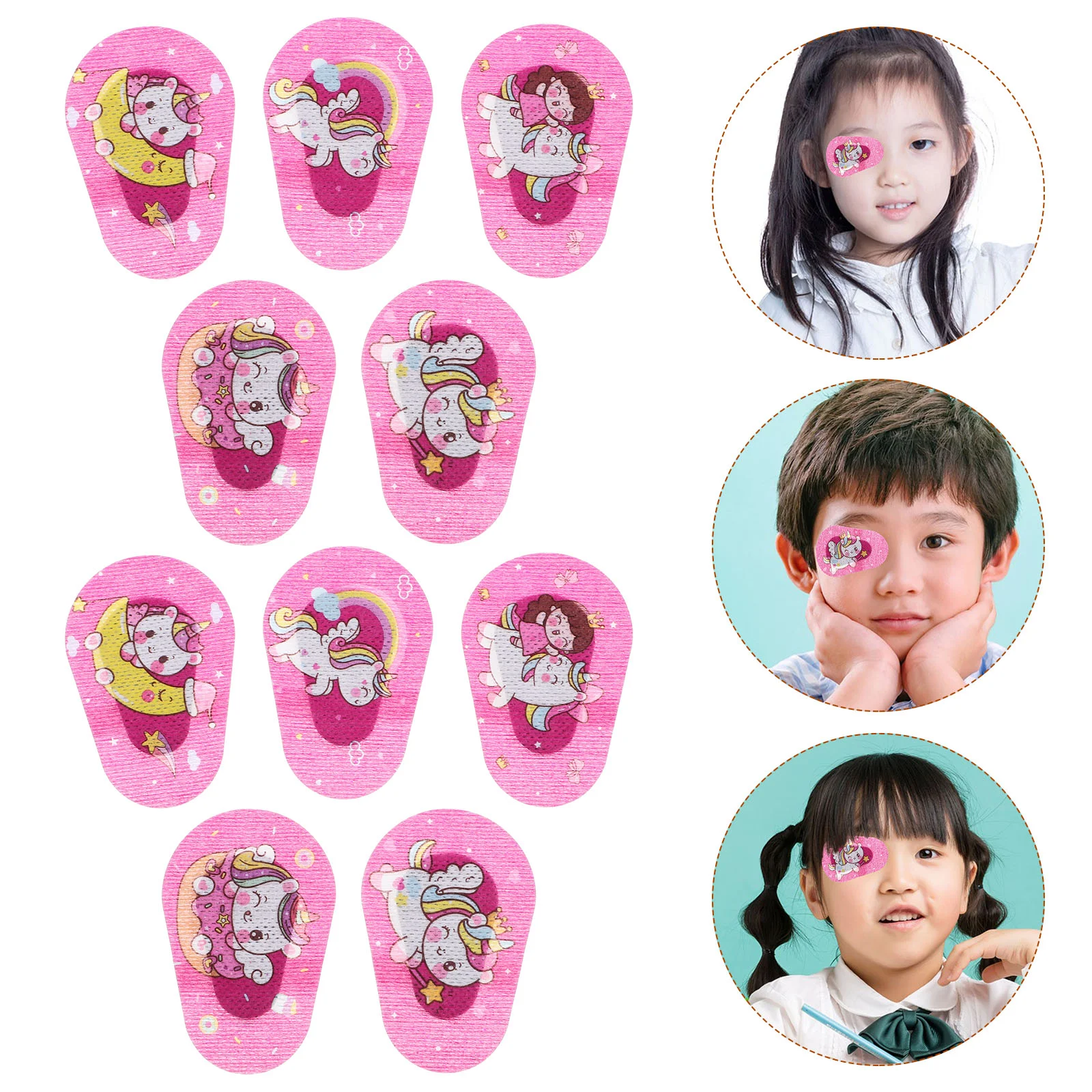 

20 Pcs Cartoon Eye Patches Single Glasses Covers Kids Portable Amblyopia Correcting for Breathable Mask