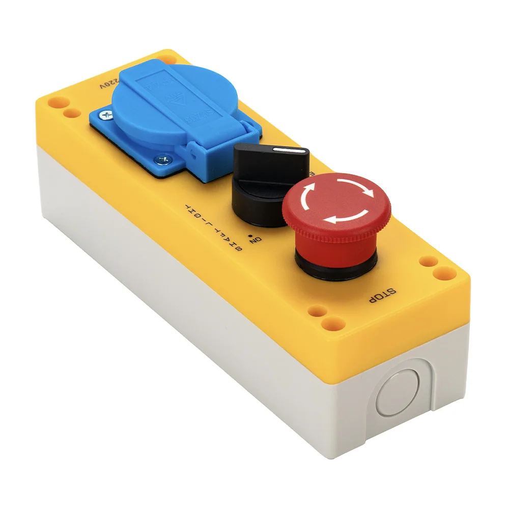 

Водонепроницаемый аварийный электронный выключатель ManHua с блоком управления и блоком управления, переключатель с защитой от переключения, круглая розетка европейского стандарта