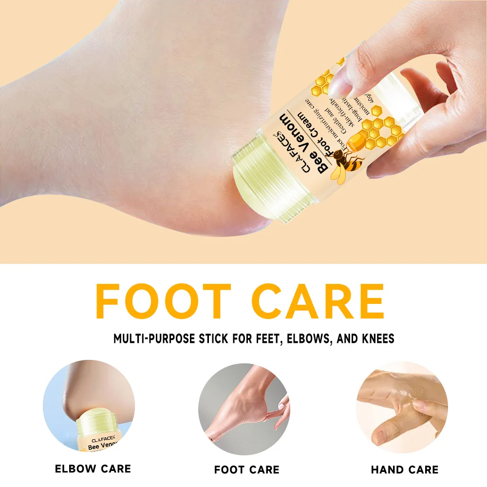 Bee Venom Fast Repair Foot Cream, Deeply Moisturizes Dry Cracked Feet, Exfoliates and Moisturizes Heel Care Stick, Quickly Sooth view 2