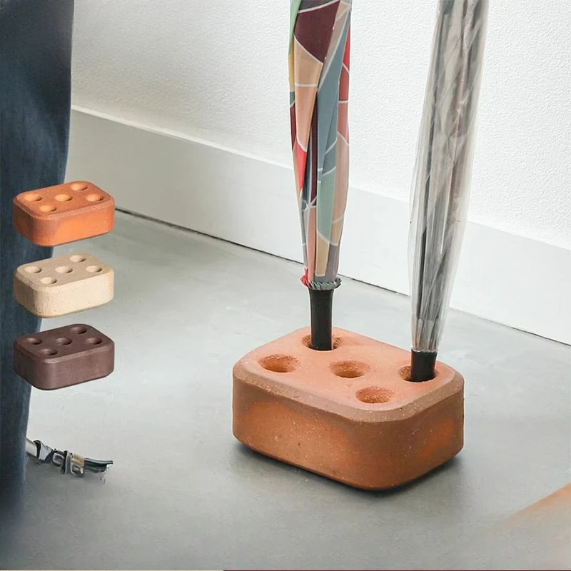 Creative brick-shaped porous umbrella frame, bracket, umbrella storage frame