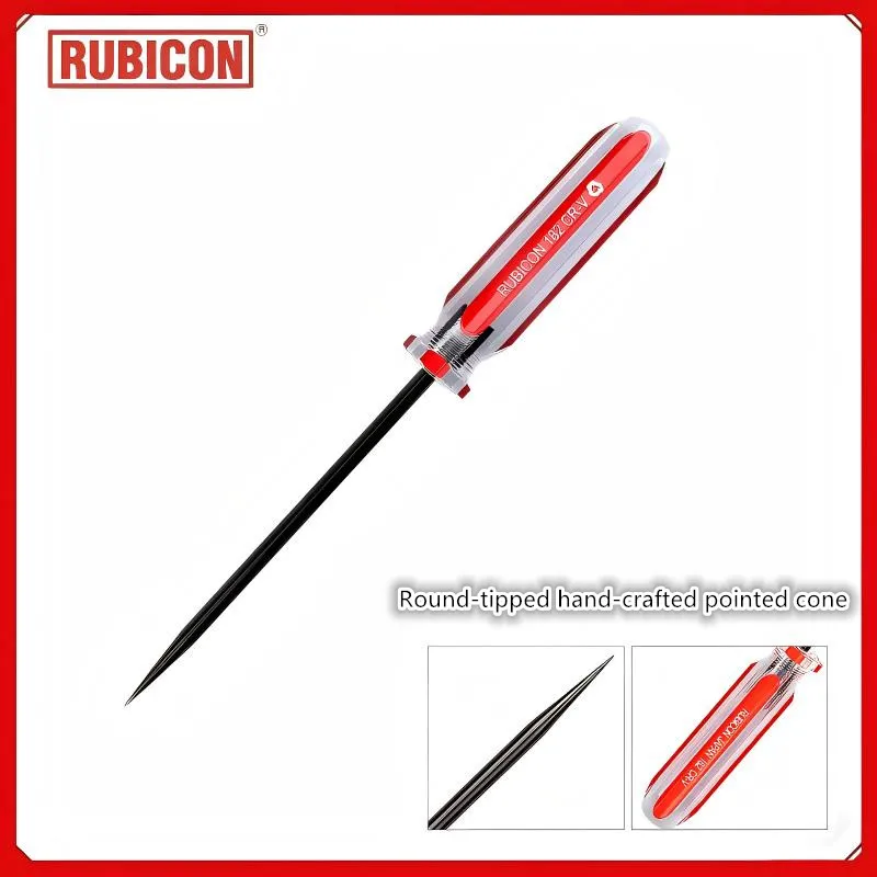 RUBICON 182A Punch Tool For fabric, leather, wood, and plastic punching Eco-friendly resin handle Pointed screwdriver tip