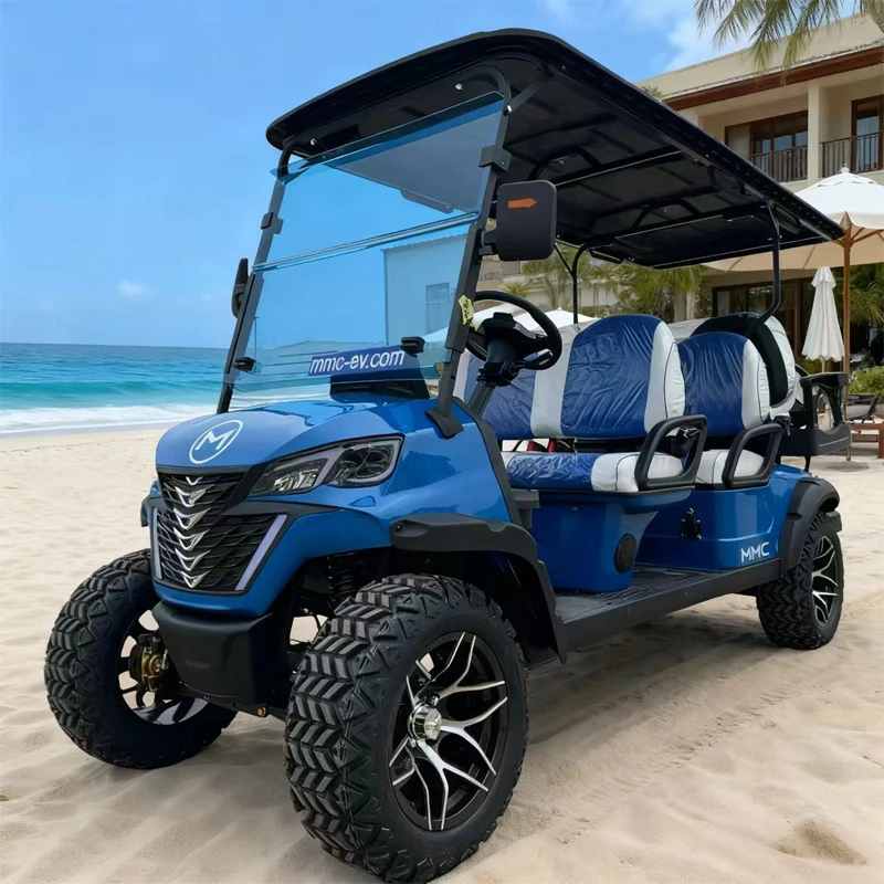 2025 MMC جديد 2 4 6 8 مقعد حافلة لمشاهدة معالم المدينة 4000 واط/7000 واط نادي الصيد عربات التي تجرها الدواب الغولف 48 فولت 60 فولت 72 فولت عربة جولف كهربائية مرفوعة #4