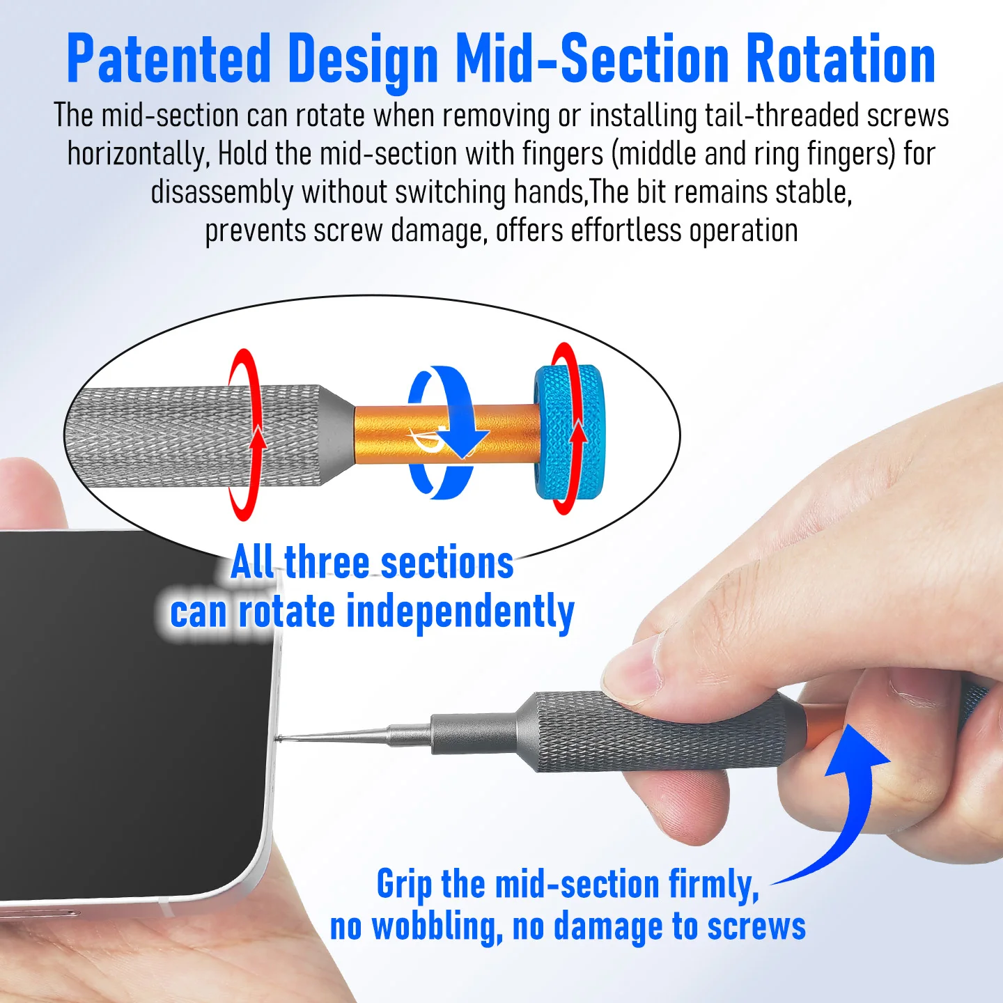 

Mobile phone repair screwdriver with hard screw head, cross type, flat type and magnetic type screwdriver for disassembly and re