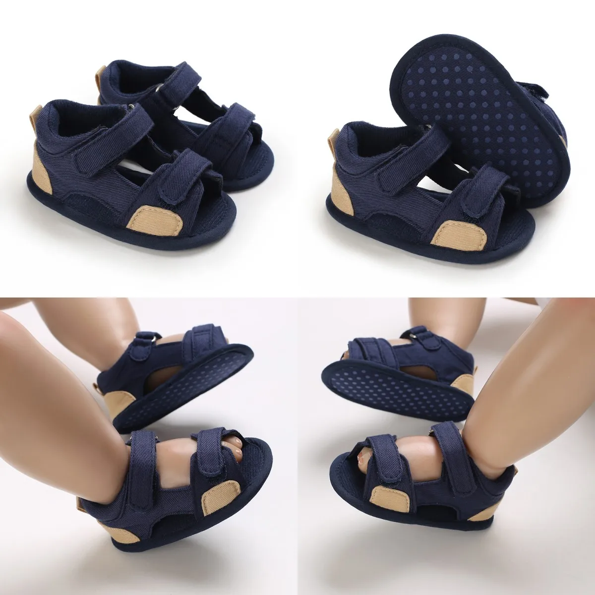 New Summer Sandals Newborn Baby Boys Girls Shoes Casual Soft Sole Breathable First Walker Canvas Baby Shoes Non-slip Toddler