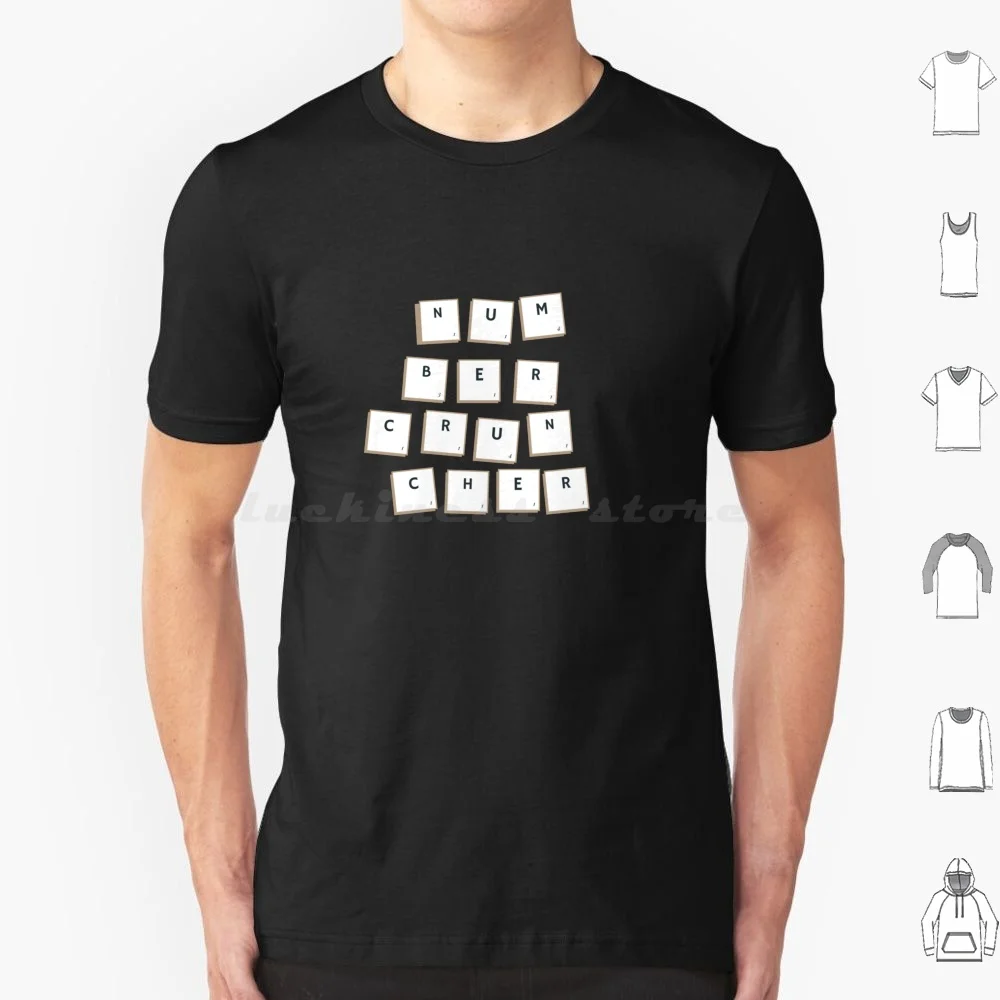 Cruncher de números. Camiseta 6xl de algodón, camiseta fresca, número Cruncher, números de contador, ocupaciones, citas, contabilidad orgullosa