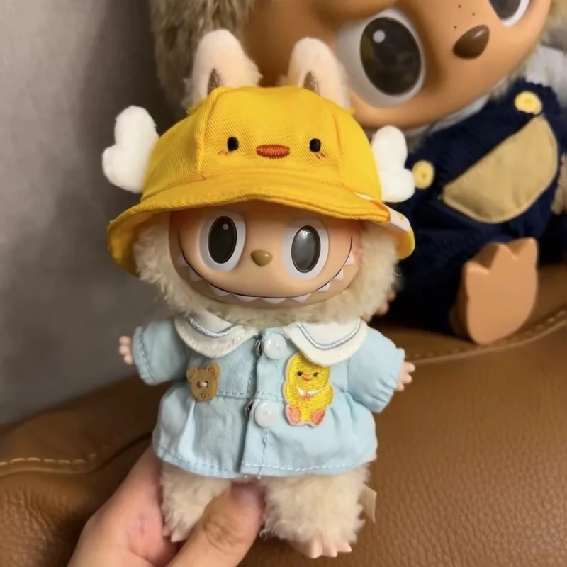 

Лидер продаж, одежда Labubu, модная кукольная одежда, мягкая плюшевая кукла 10 см, одежда для девочек, детская плюшевая одежда, аксессуары, кулон