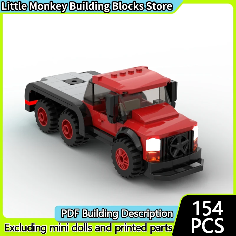 

Модель городской автомобиль MOC, строительные кирпичи, 6x6, легкий внедорожный грузовик, модульная технология, детские праздничные подарки, сборные игрушки, костюм