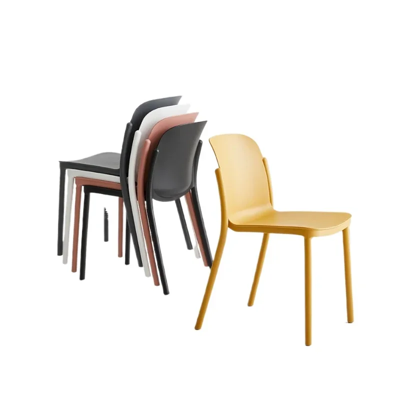 Plastic chair, thickened, back chair, home, creative, single, simple, stackable, dining chair