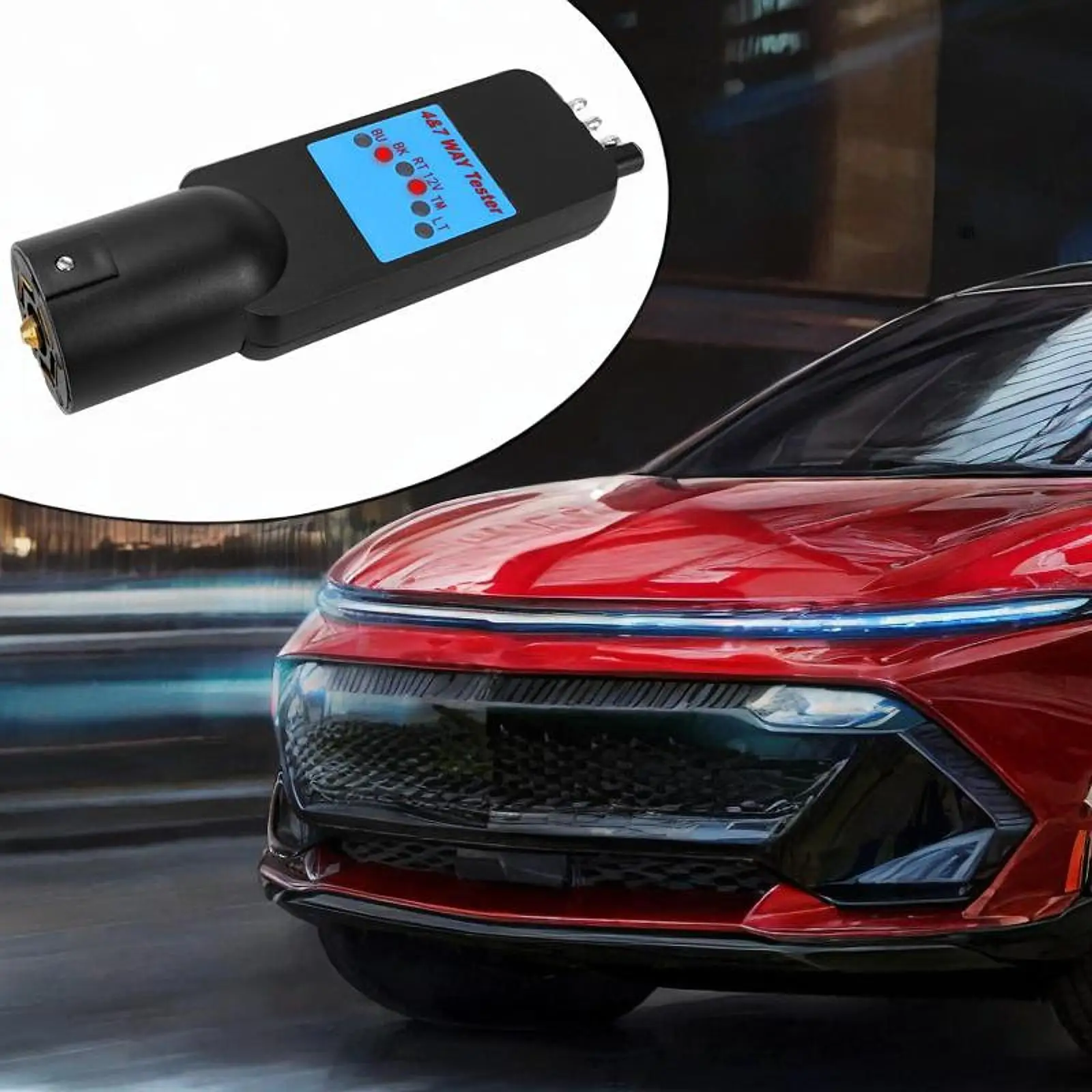 

Trailer Light Tester 4 Pin Accessories Waterproof Fixing Trailers Sockets 7 Way for RV Trailer Tow Hitch Truck Pickup