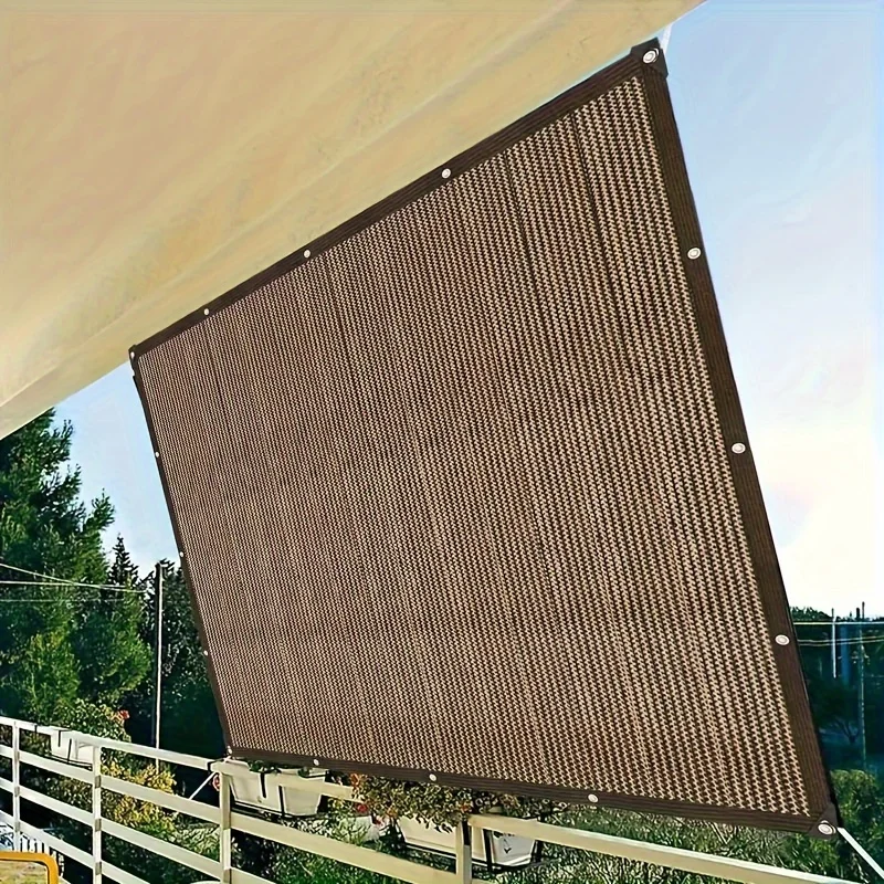 

Portable Outdoor Sunshade Net - Coffee Color - Adopting a Lightweight Design Concept, the Overall Weight Is Light and Easy to Ca