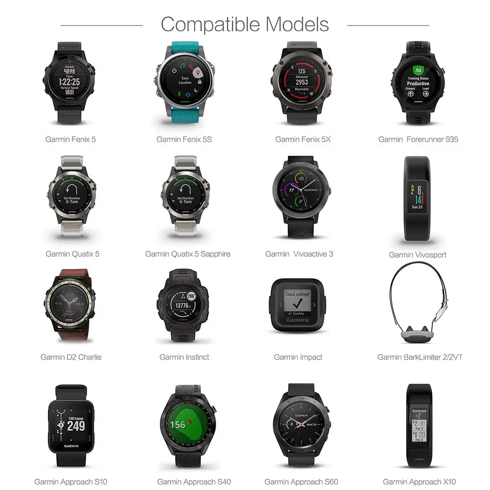 USB Charger For Garmin Fenix 7 7S 7X 6S 6X 5 5S 5X Forerunner 245 Venu Vivoactive 3 4 4S Charging Cable Dock Smart Watch Charger