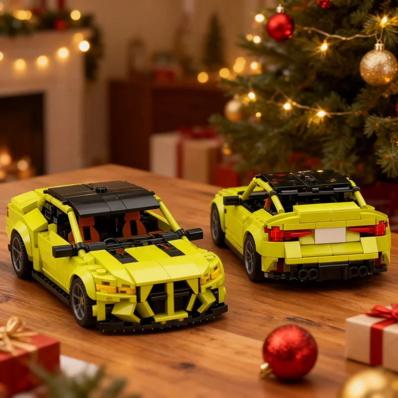 458pcs MOC City Champions BMWS M4 G82 Comp V3 Model Toy Building Blocks Construction Christmas Gift Art Assemble Idea Creative