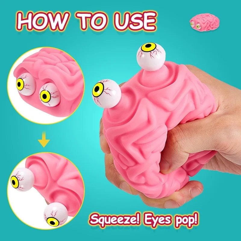 Balles anti-Stress pour le cerveau, jouet anti-Stress et anti-anxiété, cadeau amusant d'halloween et de noël pour adolescents et adultes