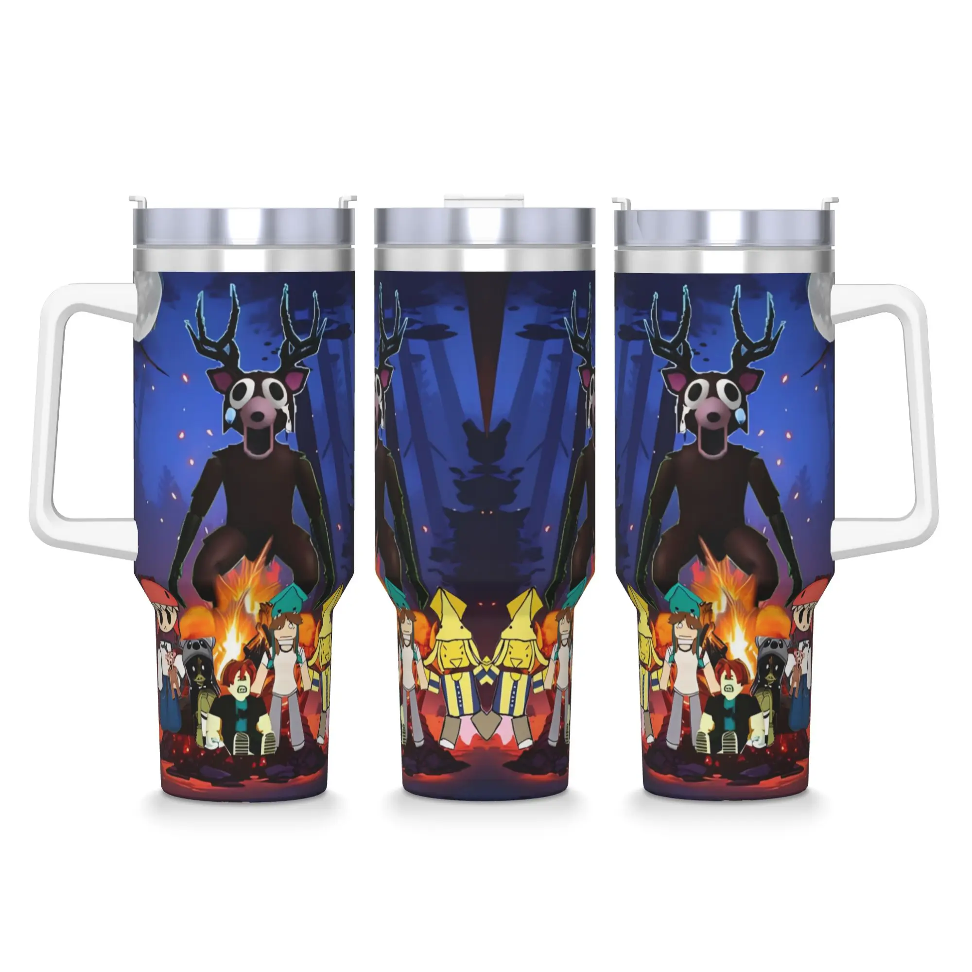 

99 Nights in the Forest Game 4 Stainless Steel Tumbler Camping Mugs Cup Large Capacity Coffee Mug Keep Drinks Water Bottle