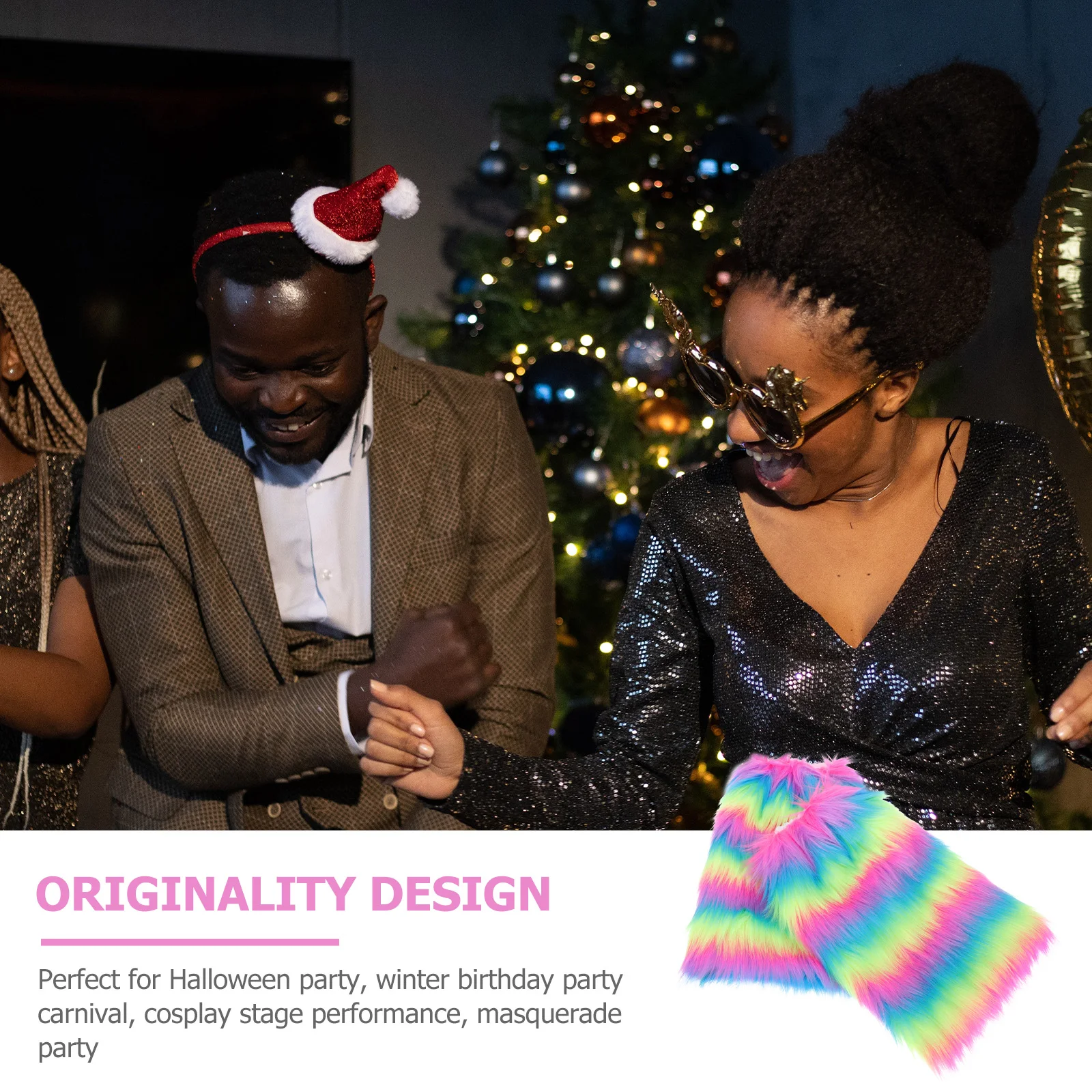 

1 Pair Simulated Boot Cuffs Shoe Covers Leg Warmers Carnival Party Costume Decorative Accessory Faux Boots Cover