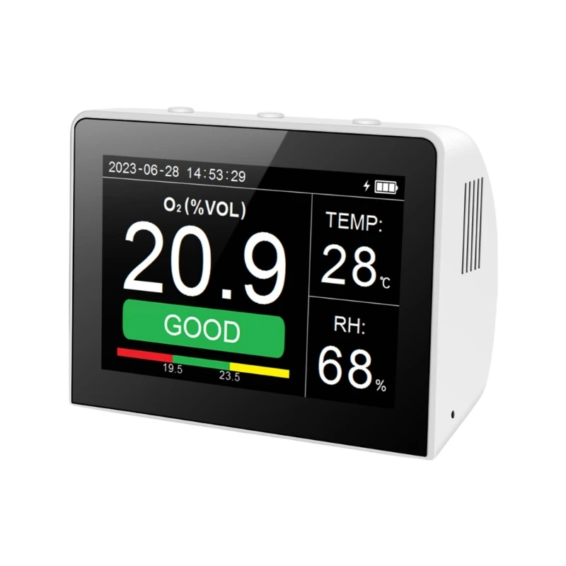 

Gas Analyzer Temperature and Humidity Detection For Oxygen Level And Harmful Gases Home & Industry Test Exceeding Alarms