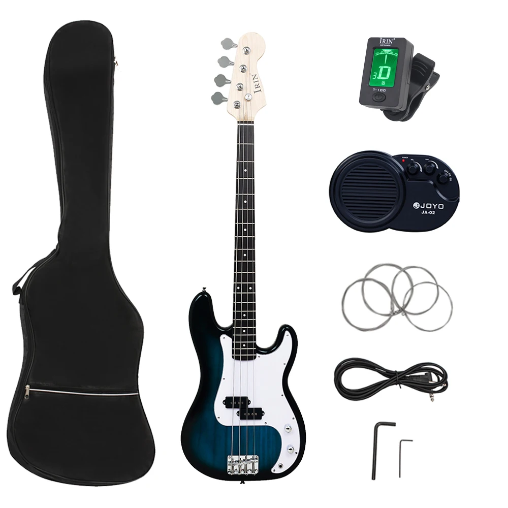 4 Strings Bass Guitar 20 Frets Basswood Body Electric Bass Guitarra With Bag Strings Amp Tuner Cable Guitar Parts & Accessories