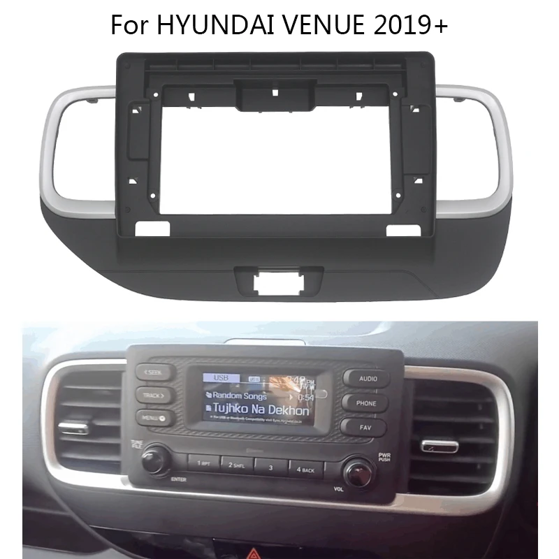 

9/10 дюймовый Android автомобильный радиоприемник комплект для HYUNDAI VENUE 2019 + автомобильный стерео держатель центральной консоли Fascia отделка Лицевая панель