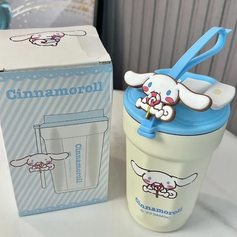 

Sanrio Cinnamoroll Pochacco Kawaii Ins Sweet Coffee Cup Cute Cartoon Hello Kitty Kuromi Portable Water Cup Gifts for Kids