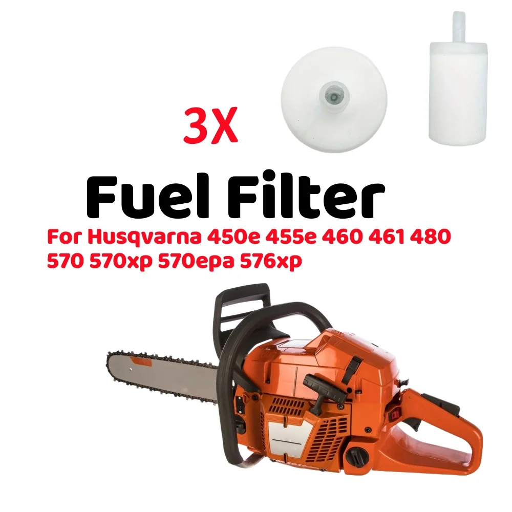 

3Pcs Chainsaw Oil Fuel Filter Replacement For Husqvarna 36 40 41 42 45 50 51 55 55 61 66 77 232 268 272 385 395 435 435e 372XP