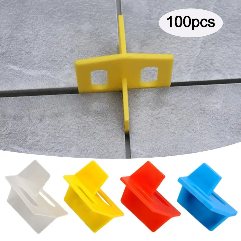 

100Pcs Tile Spacers Clips Floor Leveling Tile Leveling Clips Leveling System Home Construction Tools Reusable Floor Gap Clips