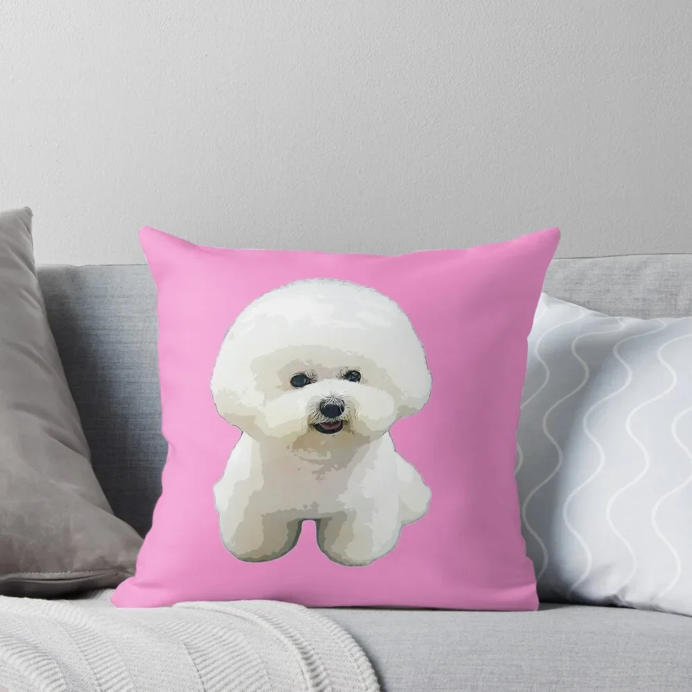 Bichon Frise Puppy Dog Cutest fluff Throw Pillow home decor items Cushion Cover