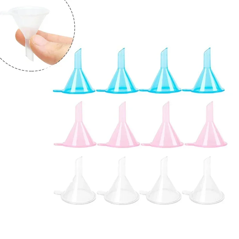 50PCS Mini Plastic Funnel Liquid Oil Funnel Perfume Diffuser Perfume Essential Oil Laboratory Distribution Tool Plastic Filter