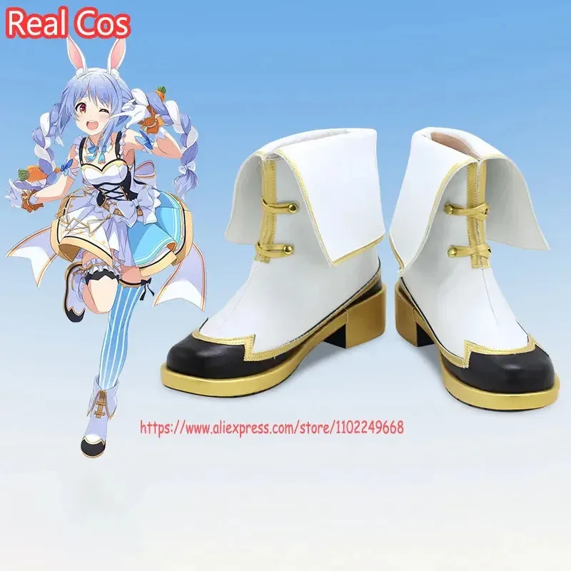 

RealCos новые аниме Hololive Vtuber Usada Pekora ботинки для косплея обувь аксессуары для Хэллоуина на заказ