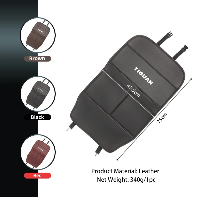 Leather Car Universal Full-Coverage Kick Pad Storage Pouch Auto Accessories For VW Tiguan Golf Jetta Passat mk4 mk5 mk6 CC Golf