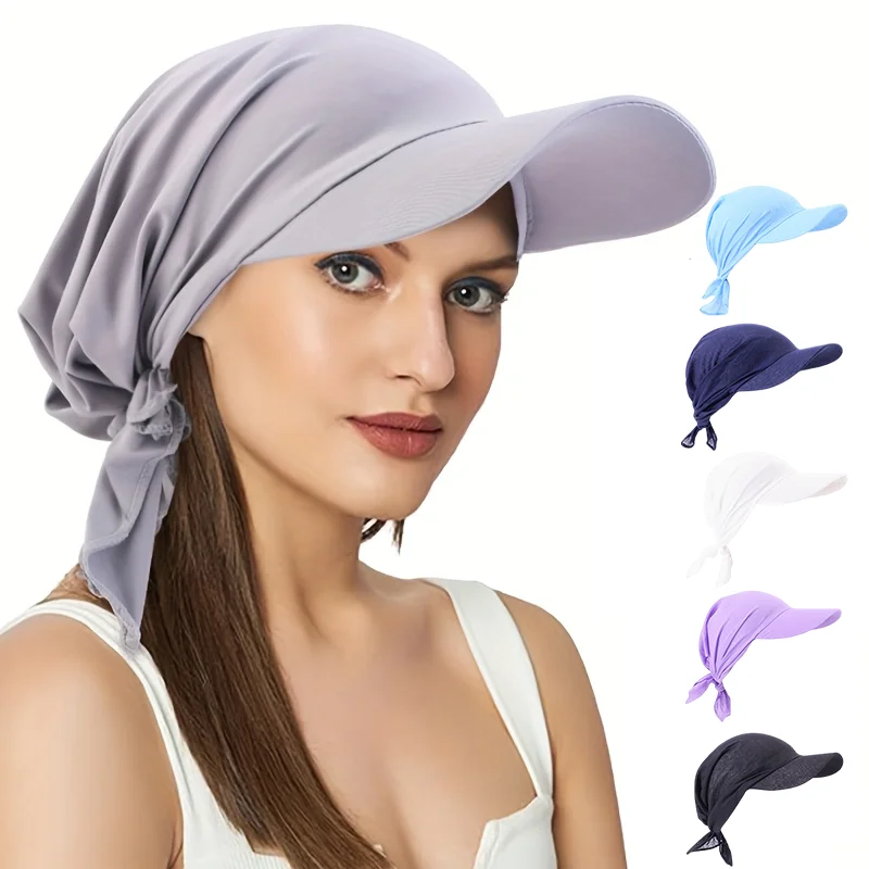 Sommer Bandana Atmungsaktive UV Schutz Radfahren Turban Mit Krempe Männer Frauen Im Freien Sonnencreme Angeln Kopftuch Strand Sonnenhut
