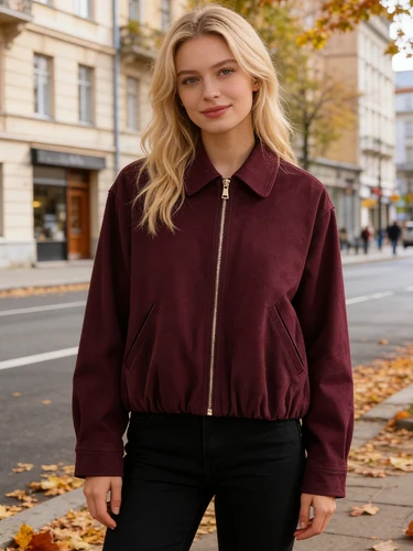 Imagen 2 del producto SLTNX Abrigo con solapa para mujer, cárdigan con cremallera para primavera y otoño, top corto tipo corsé