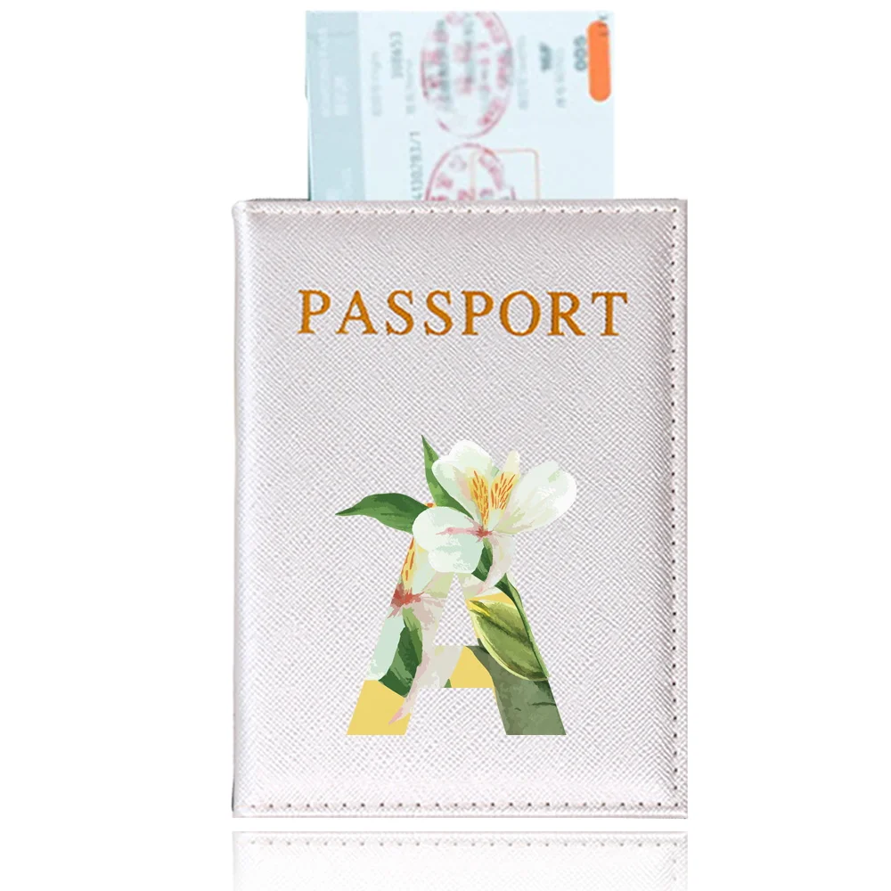 Capa De Passaporte Titular De Passaporte De Couro, Saco De Documento De Viagem, Impressão Floral Série, Saco De Passaporte, Sacos De Cartão De Crédito De Identificação De Viagem