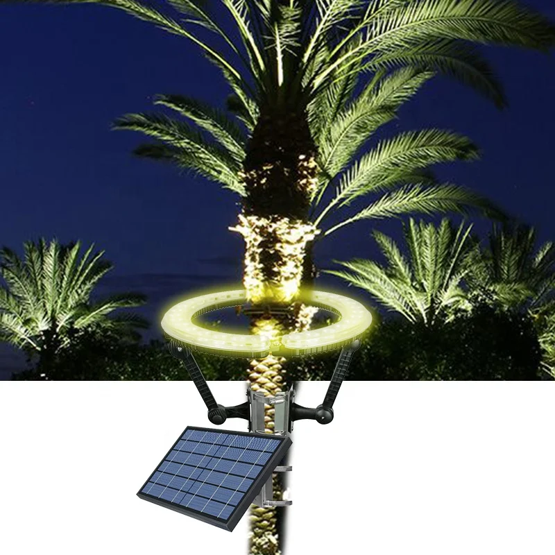 

72W DMX Solar Column Lamp with LED Light IP65 Waterproof Ring for Garden Landscape Beach Coconut Tree Lighting