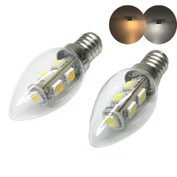 E12 Mini LED Energy Saving Light 1W Bulb Chandelier Lighting Crystal Lamp Warm / Cold White Replacement 15W Tungsten Lamp