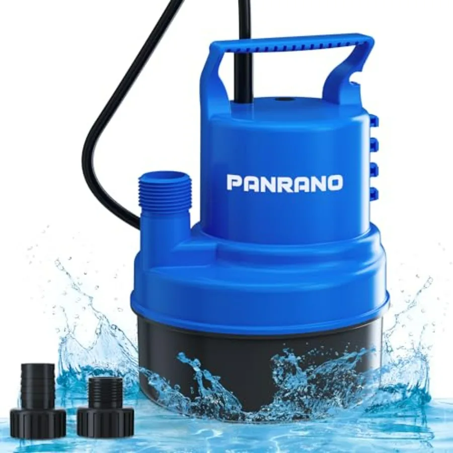 

1/3 HP Submersible Water Pump 2000 GPH Portable Small Sump Pump For Pool Cover, Basements, Puddles, Gardens Ponds With 16.4 Fee