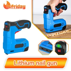 Electric 2 in 1 Nailer/Stapler Gun Lithium-ion Cordless Nail Gun Staple Gun Nailer Stapler Multitool Nail Stapler Gun Dropship