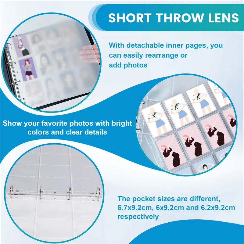 3-Zoll-Taschen-Fotokartenbinder, 30 Stück, Innenseiten, Fotoalben, Poka-Binder, Sammler, Buchbinder, Hintergrundpapier