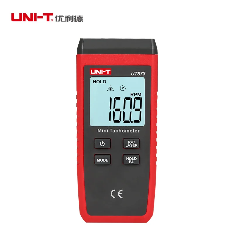 UNI-T UT373 Mini Digital Laser Tachometer Non-Contact Tachometer RPM Range 10-99999RPM Tachometer Odometer Backlight