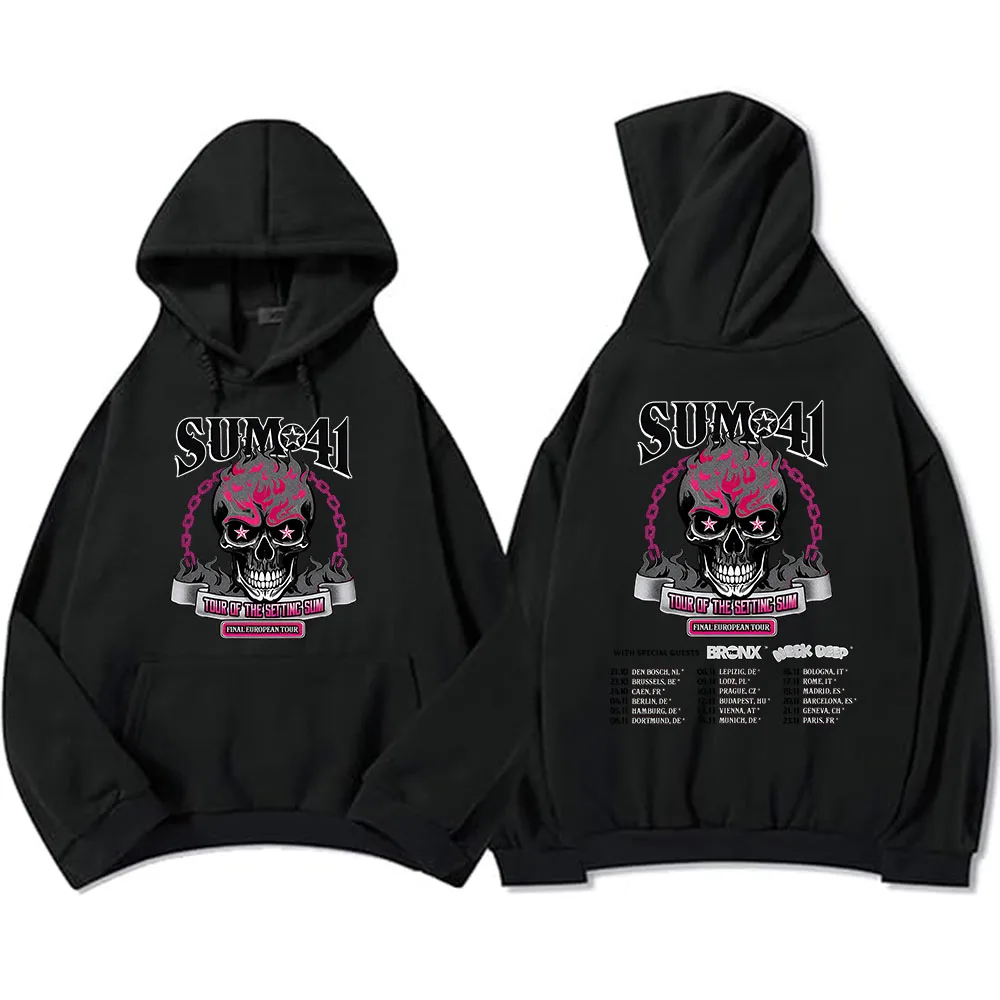 Hip Hop Streetwear Unisex The Final Tour 2025 Sum41 Hoodies Graphic Clothes Sudaderas Con Capucha Heavy Mental Style Pullovers